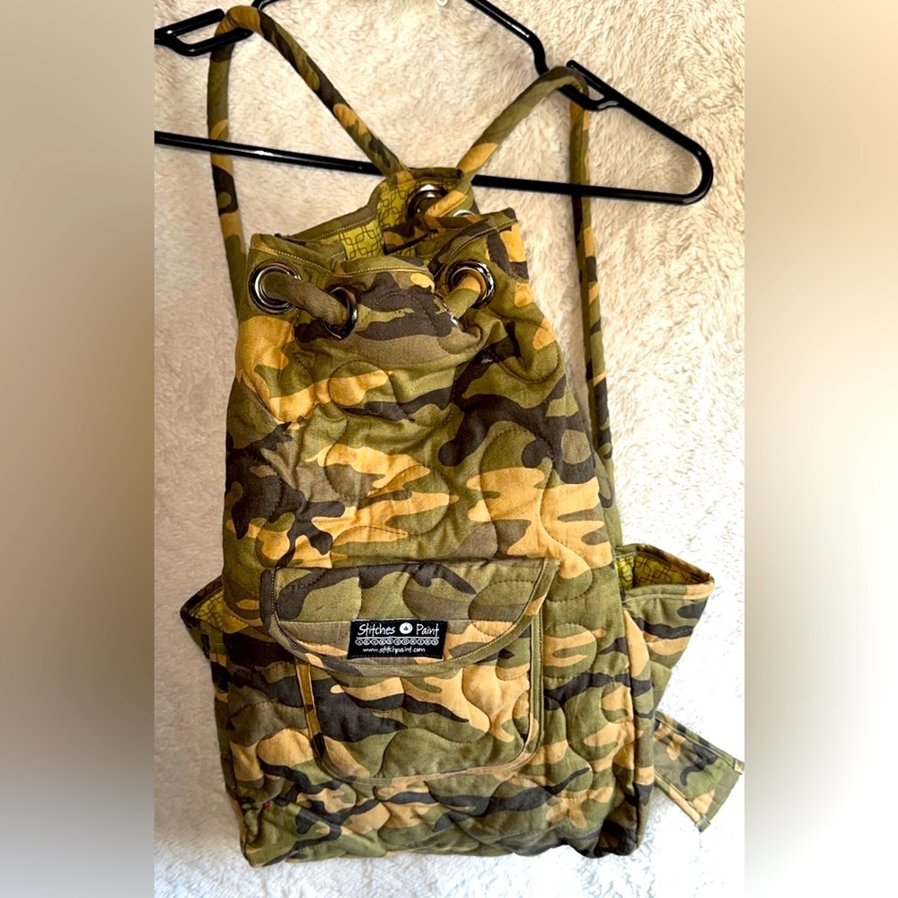 Fun and simple draw string Army style bag